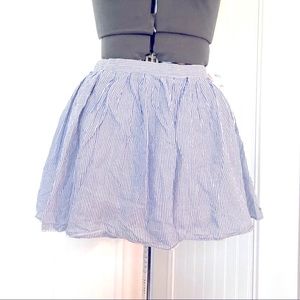 Fun flirty Cotten blue and white stripe skirt